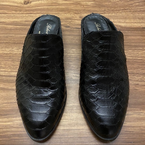 Robert Clergerie Alicem Snake Mules - Picture 2 of 6